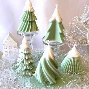 Scented Christmas Tree Candle – Green Soy Wax Holiday Decor