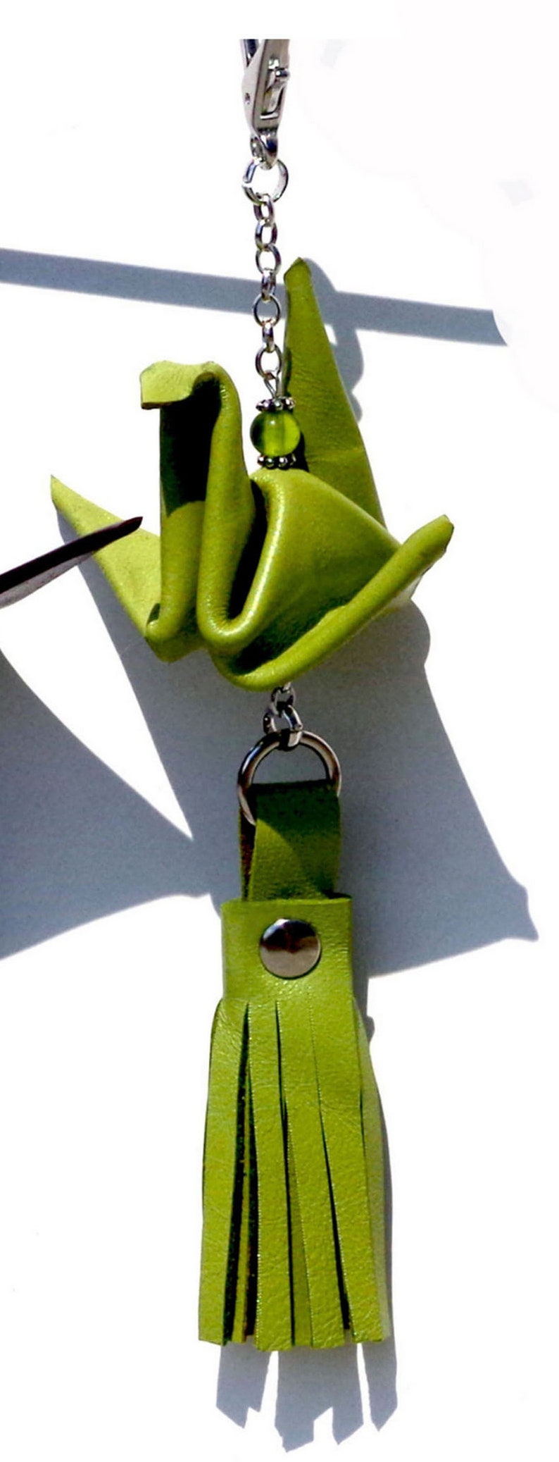 Choose Your Favorite Color Genuine Leather Origami Crane Etsy