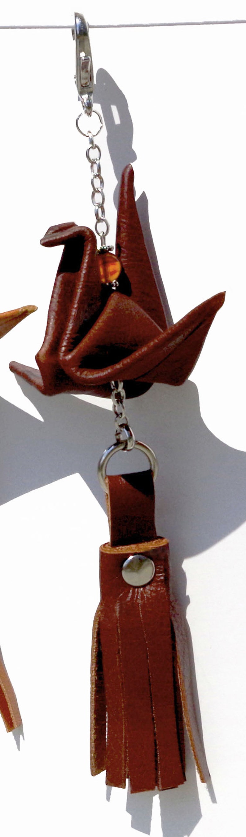 Choose Your Favorite Color Genuine Leather Origami Crane Etsy