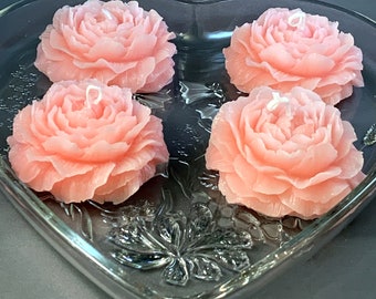 Pink Peony Flower Candle (1 Piece) - Peony Flower Candle  - Handmade Candle