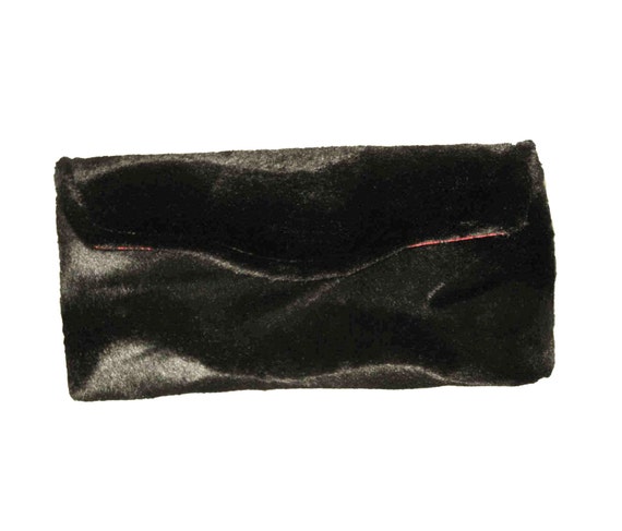 Black Elegance Faux Fur Clutch