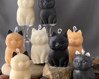 Handcrafted Cat Soy Candle in Three Sizes - Scented Kitten Candle