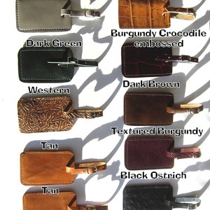 Choose Your Favorite Color - Genuine Leather Luggage Tags