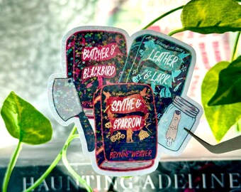 Sticker Dark Romance Reader, BookTok Reads, sticker slager en merel, zeis en mus, unieke Kindle-sticker, cadeau voor smut-lezer
