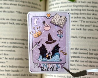 Fantasy Book Club Sticker, Sticker for Fantasy Readers, Kindle Stickers, Book Club Sticker, Trendy Book Stickers