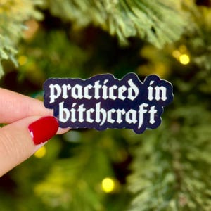 B*tchcraft Emo Witchy Sticker, Snarky Alt Girl Humor, Geschenk für den besten Freund, lustige Geschenke für Freunde, Aesthetic Baddie Sticker