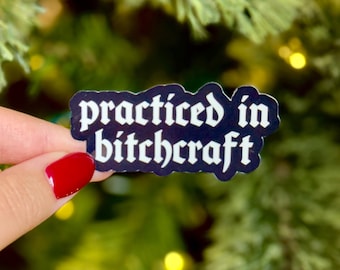 B*tchcraft Emo Witchy Sticker, Snarky Alt Girl Humor, Gift for Best Friend, Funny Gifts for Friends, Aesthetic Baddie Sticker