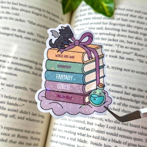 Fantasy Book Lover Sticker, Sticker for Fantasy Reader, Kindle Sticker, Book Club Sticker, Trendy Book Sticker, Book Dragon, Romantasy Lover