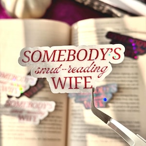 Sticker vrouw smut-lezende vrouw, cadeaus voor lezers, boekcadeaus, sticker lezing smut, kindle-sticker, cadeau voor vrouw, Spicy Booktok