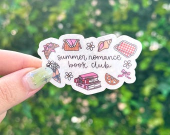 Summer Romance Book Club Bookish Sticker, Summer Book Merch, Romance Reader