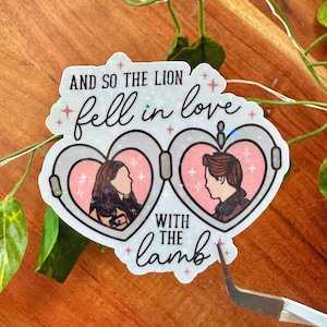 Lion and Lamb Bookish Sticker, Twilight Inspired, Paranormal Romance YA Sticker, Kindle Sticker, Booktok, Gift for Ratties Readers