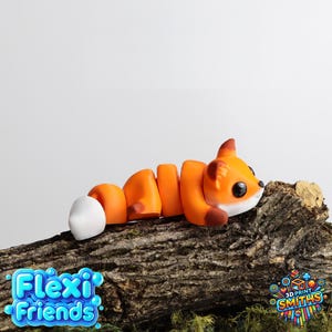 FlexiFriend Woodland Fox: 3D Printed Articulating Fidget Toy