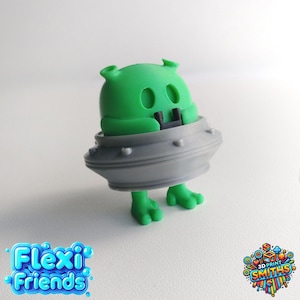 Mini Animals | Flexi Friends Zog the Alien | Articulating Tiny Animals | 3D Printed Fidget Toy | Sensory Toy | Animal Gifts | Baby Animals