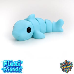 Mini Animals | Flexi Friends Shark | Articulating Tiny Animals | 3D Printed Fidget Toy | Sensory Toy | Animal Gifts | Baby Animals