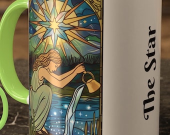 The Star Tarot Mug 11oz – Colorful Tarot Card Design | Fortune Telling Coffee Cup, Gothic Occult Gift for Witches & Tarot Lovers