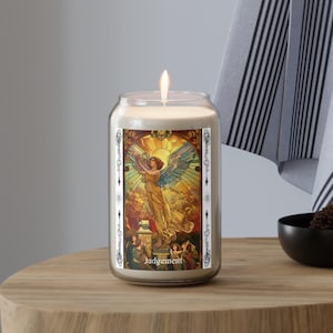 Judgement Tarot Candle 13.75oz | Major Arcana Candle | Scented with 70-80 Hour Burn Time | Unique Gift for Tarot Lovers