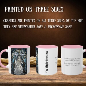 The High Priestess Tarot Card Mug 11oz – Tarot Card Design for Intuition & Mystery | Gothic Occult Gift for Witches and Tarot Lover