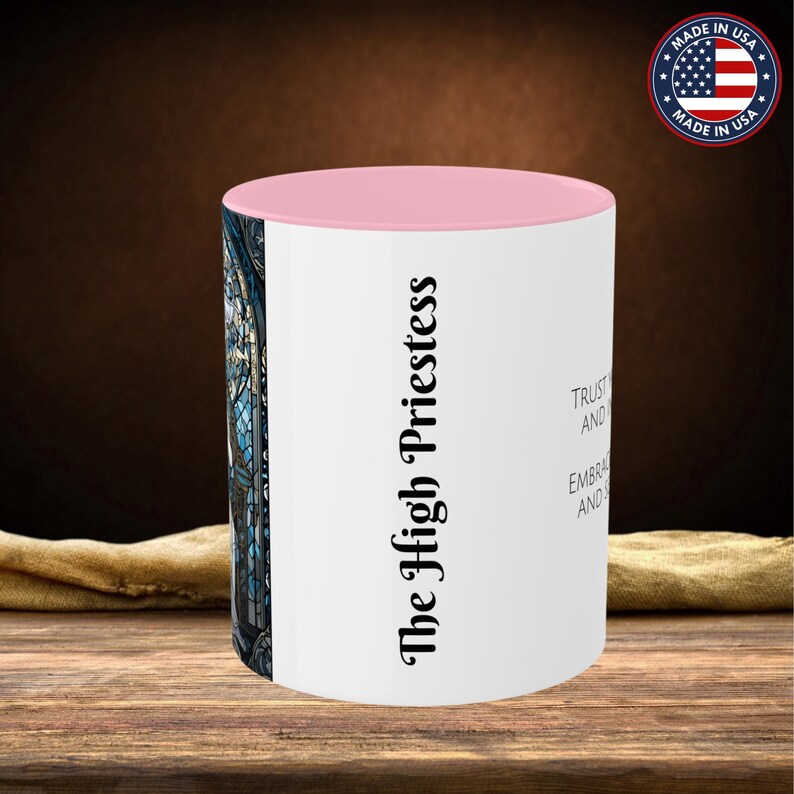 The High Priestess Tarot Card Mug 11oz – Tarot Card Design for Intuition & Mystery | Gothic Occult Gift for Witches and Tarot Lover