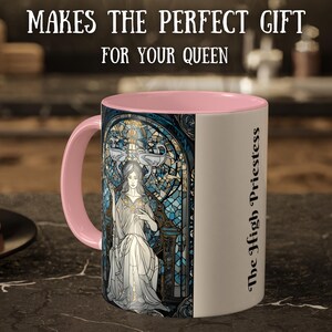 The High Priestess Tarot Card Mug 11oz – Tarot Card Design for Intuition & Mystery | Gothic Occult Gift for Witches and Tarot Lover
