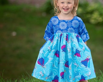 Elsa Dress for Little Girls, Frozen Birthday, Toddler Disney Dress, Gifts for Kids sizes 2T to 9/10