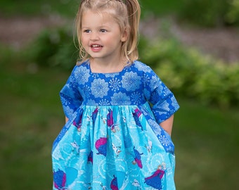 Elsa Dress for Little Girls, Frozen Birthday, Toddler Disney Dress, Gifts for Kids sizes 2T to 9/10