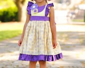 Girls Summer Dress - Ruffle Dress - Flutter Sleeve Dress - Toddler Girl Dresses - Birthday Party Dress - sz 2T to 8