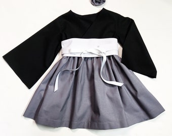 Kimono Dress for Little Girls, Baby Girl Dress, Photo Shoot, Toddler Outfit, Costume, 6 months to 14 years