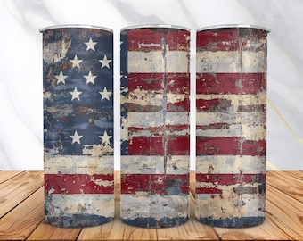 American Flag Tumbler wrap - Patriotic png - Sublimation Design - USA flag Tumbler Wrap - Fourth of July tumbler wrap - Digital Download