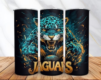 Jaguar Football png sports tumbler wrap football sports team png sports png sublimation design gift for men gift for boys Digital Download