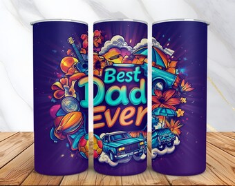 Vatertag Tumbler Wrap - Bester Vater aller Zeiten png - 20 Unzen Skinny Tumbler Wrap PNG - Lustige Papa Werkzeuge PNG Sublimation Design - Digitaler Download
