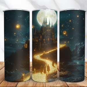 Magic World Tumbler Wrap - 20 oz Tumbler Wrap PNG - Zauberer Tumbler Design - Zauberschule png - Magic Tumbler wrap - Digital Download