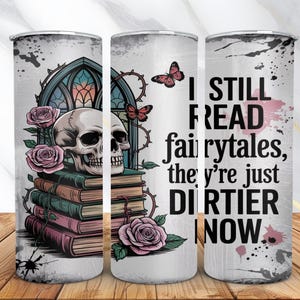 Romantasy Books Tumbler Wrap PNG -20oz Skinny Tumbler Sublimation Design -Gothic Fantasy Book Tumbler PNG Design -Digital Download