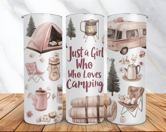 Camping Tumbler Wrap - 20oz skinny tumbler wrap - Camping Sublimation Designs - Camping PNG -Adventure Gifts - Digital Download