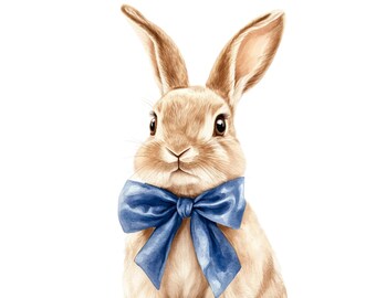 10 Easter bunny clipart bundle Easter watercolor spring clipart easter decor easter floral decor png commercial use bundle easter png