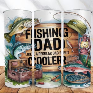 Fishing Dad 20oz skinny tumbler sublimation design -Bass fish Fisherman quote Lake life Tumbler Wrap PNG -Digital Download