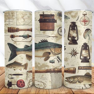 Fishing tumbler wrap - Dad tumbler wrap - sublimation design - Bass fish Fisherman - Lake life Tumbler Wrap PNG - Digital Download