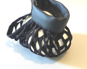 Soporte de malla para testículos – Bolsa para joyas para hombres | Cómodo soporte para testículos y escroto | Tejido grueso, negro, n.° 07