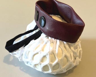Scrotal Support Pouch for Men – Adjustable Ball Support Underwear | Breathable Mesh Jewel Pouch | with large weave in white Nr.05