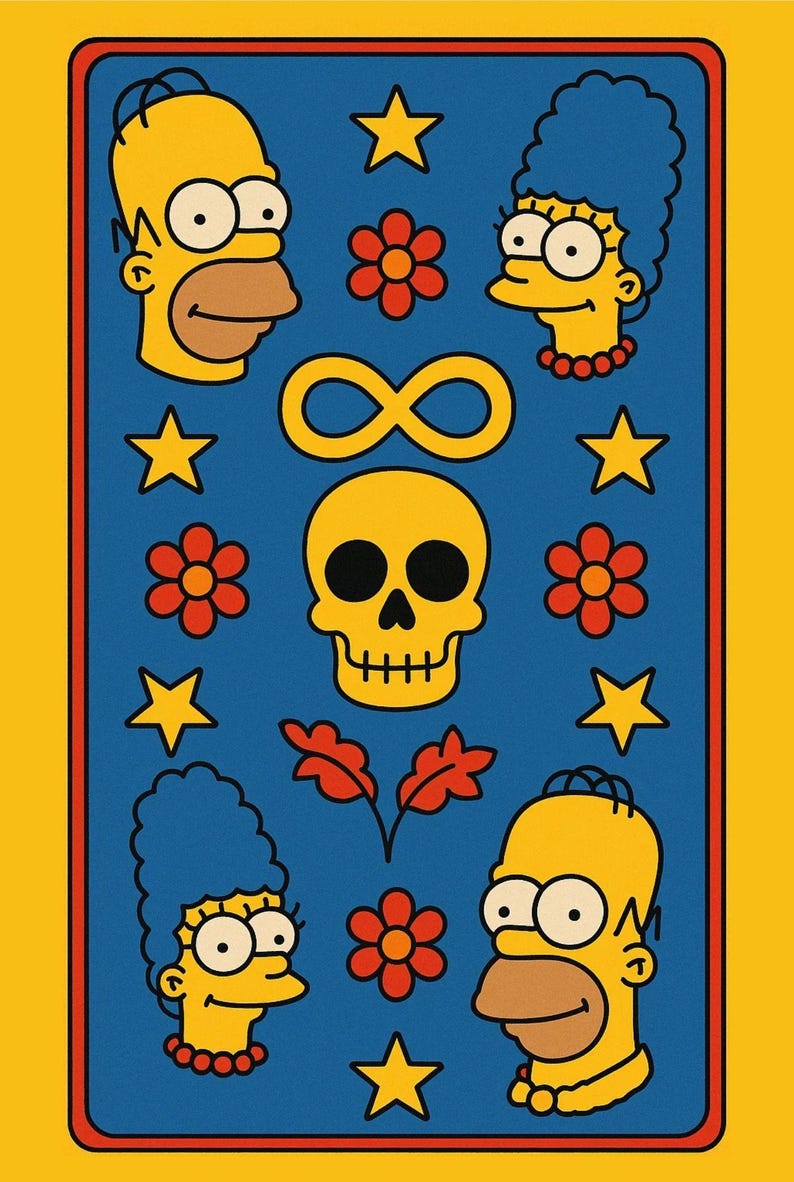 Simpsons Reference Card The Simpsons Tarot Card Set: 78 PNG Designs (digital Download) - Etsy
