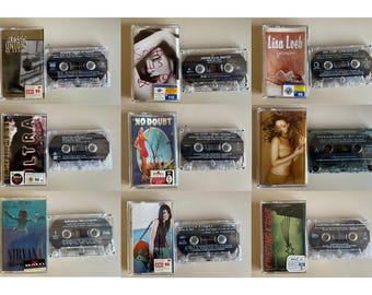 Vintagemusikkassettband: 90-talets rock-, pop- och R&B-album