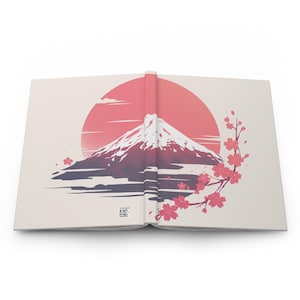 Mount Fuji Hardcover Journal: Sakura Blossoms, Japan Travel Diary