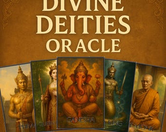 Divine Deities Oracle Deck: Thai & Hindu Gods (PDF Guidebook Included)
