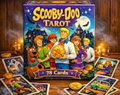 Scooby-Doo Tarot Deck – 78 Cards | Mystery Cartoon Tarot Cards | Scooby Inspired Tarot Deck | Unique Spooky Tarot for Collectors