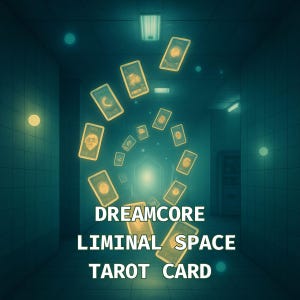 Dreamcore Tarot Deck: Surrealistiska Liminal Space Digitala Kort (PDF Nedladdningsbar Guide Ingår)