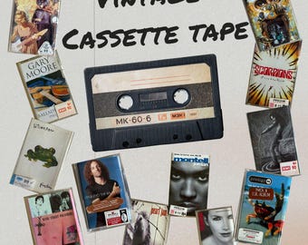 Vintage Music Cassette Tapes: 90s Rock, Pop, R&B Albums