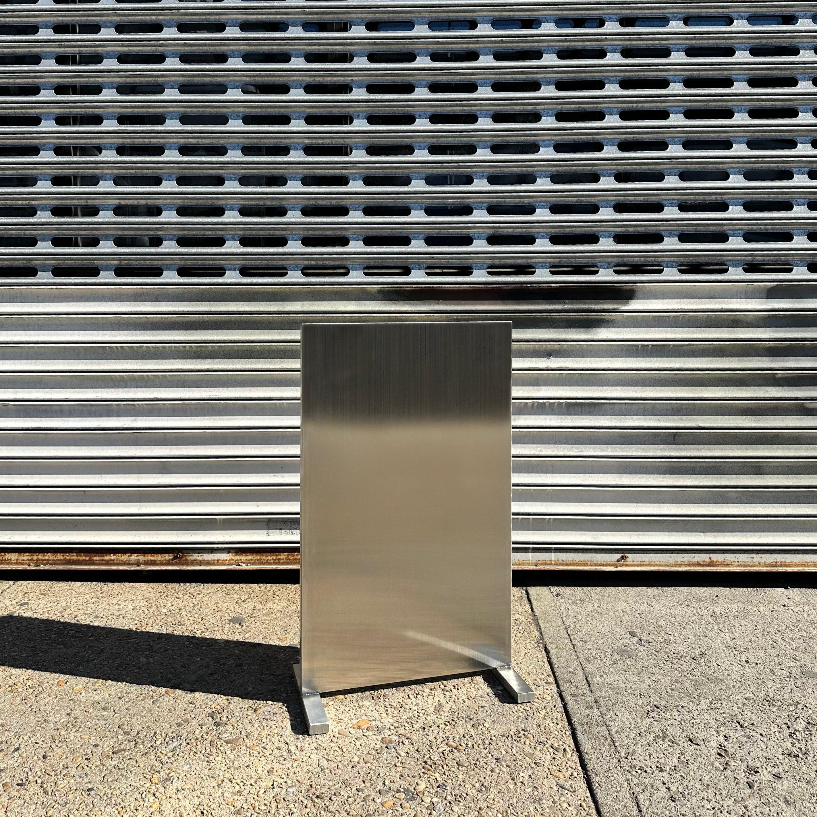 Brushed Stainless Steel Upright Sign - Etsy