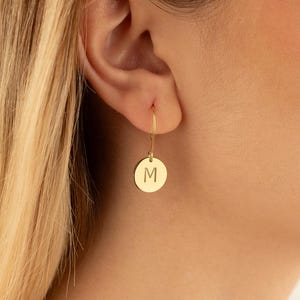 Personalized Intial Dangle Earrings - Gold Initial Earrings - Gift For Her - Earring For Women - Silver Letter Earrings - Mother&#39;s Day Gifts