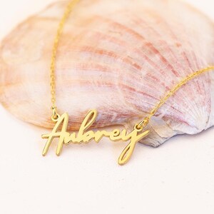 Gold Name Halskette: Personalisierte Sterling Silber Individuelle Schmuck