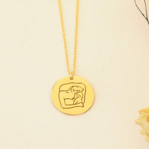 Gold Mom and Baby Necklace – Mother and Child Jewelry Silver - New Mom Gift - Motherhood Pendant - Baby Shower Gift - Birthday Gifts For Mom