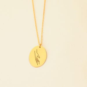 Gold Hand Gesture Necklace: Sterling Silver Mom & Child Jewelry